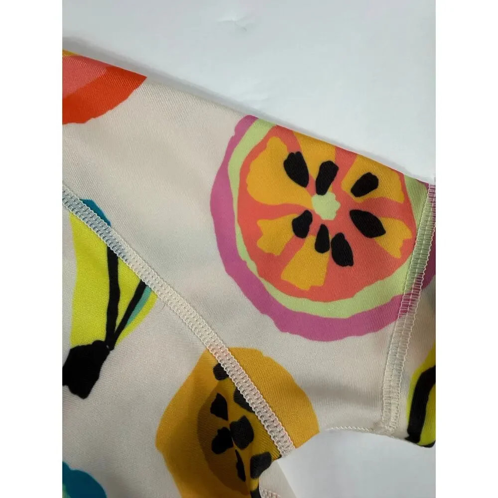 Tea Collection Fruit Print Rash Guard Swim Set Size 3